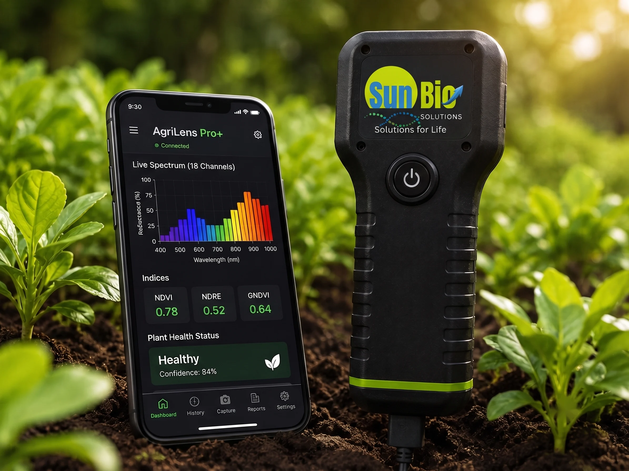 SunBio Agri Lens plant health AI system